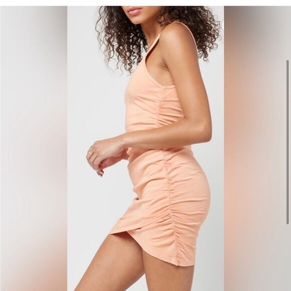 NWT L*Space Wildwood‎ Dress  Tangy Peach Orange Women's Small Mini 100% Cotton - Picture 1 of 14